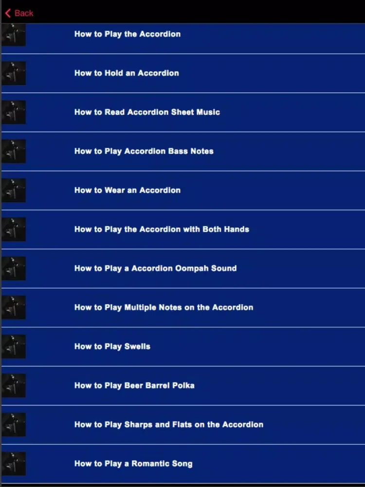 Accordion Tutorial - Learn To Play Accordion iPad  Screenshots