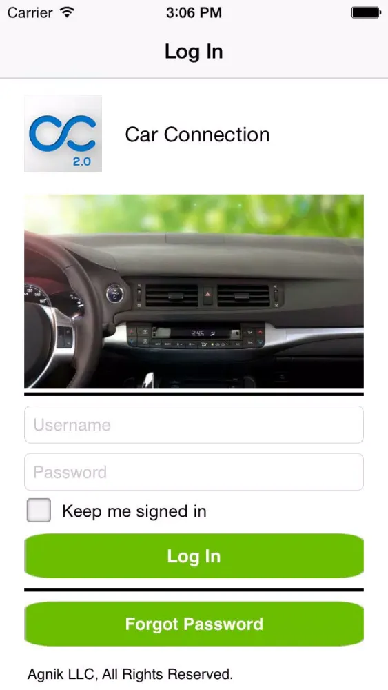Tangkapan skrin Car Connection 2.0