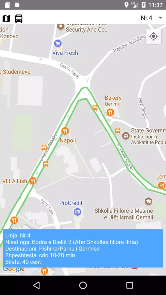 Screenshot di Prishtina Bus Stops