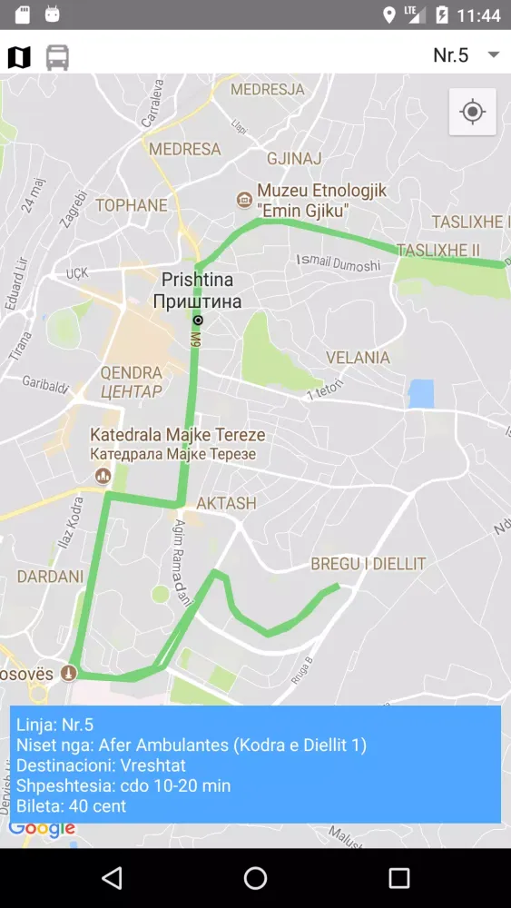 Screenshot di Prishtina Bus Stops
