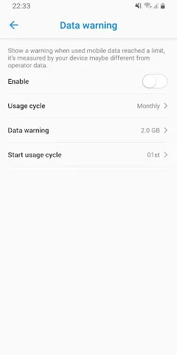 Data Usage - Data Manager Screenshots