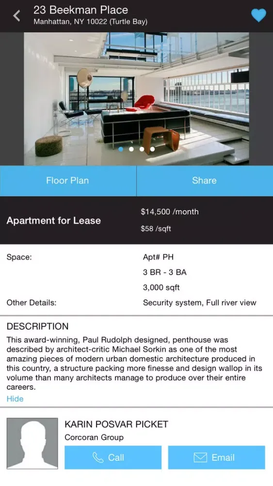 Agorafy New York Real Estate Ekran Görüntüleri