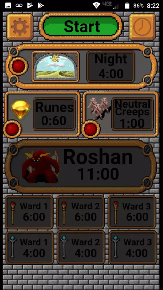 Tangkapan skrin "unofficial" Dota 2 Timer