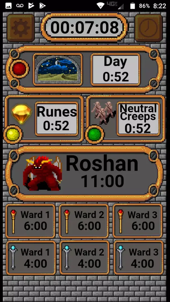 Tangkapan skrin "unofficial" Dota 2 Timer