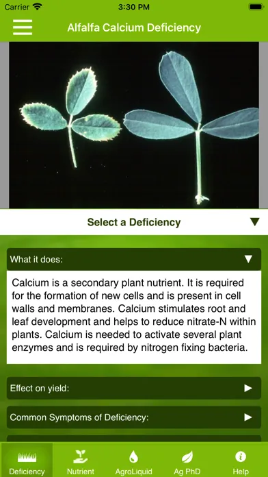 Nutrient Deficiencies by Crop Screenshots