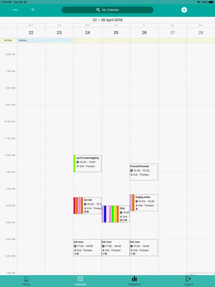 Screenshot di Medarbeideren iPad 