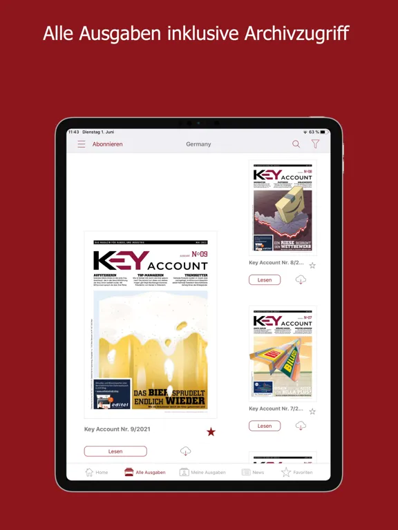 Key Account iPad  Screenshots