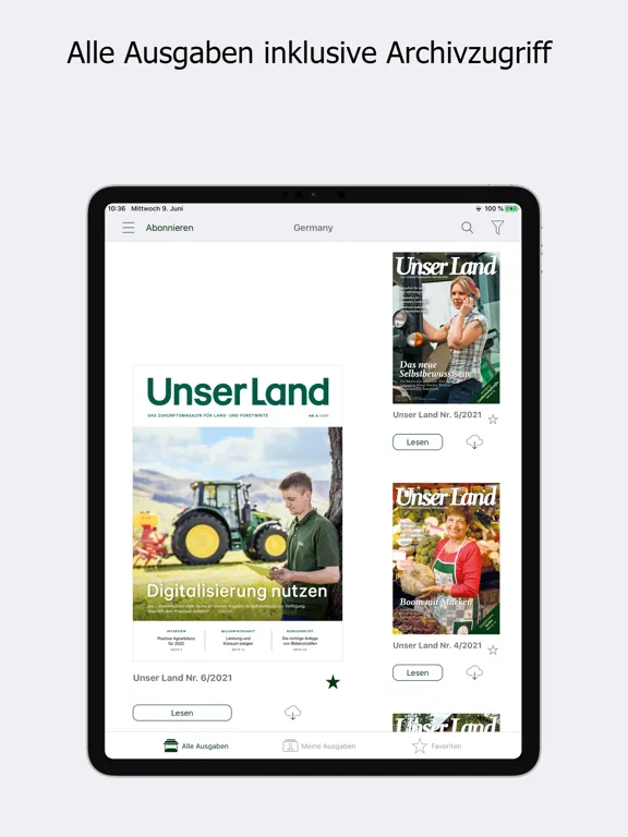 Zrzuty ekranu Unser Land iPad 