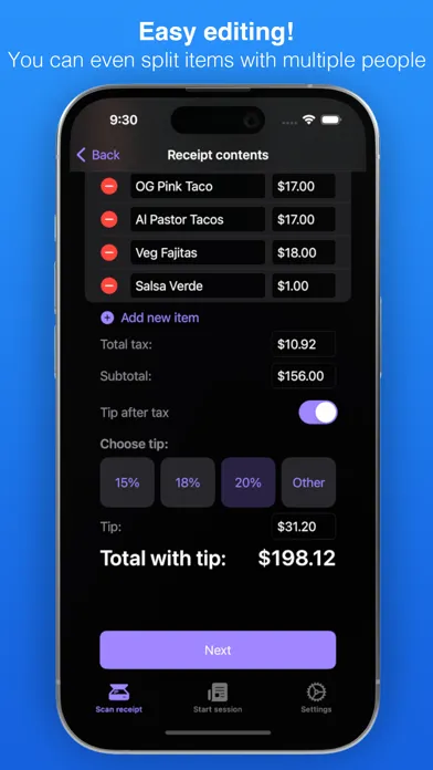 صور IOU: Easily Split Your Tab