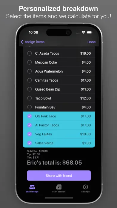 صور IOU: Easily Split Your Tab