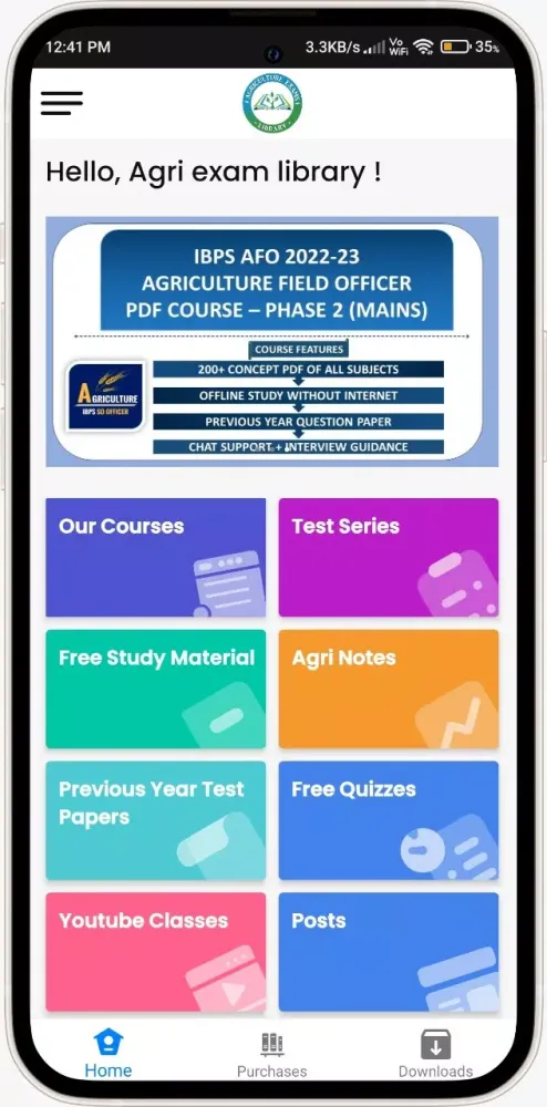 Agri Exam Library Screenshots