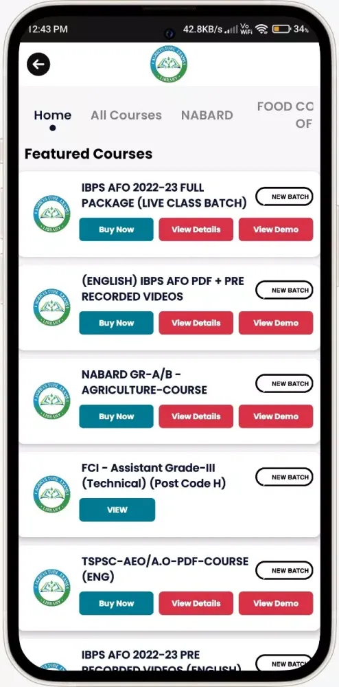 Agri Exam Library Screenshots