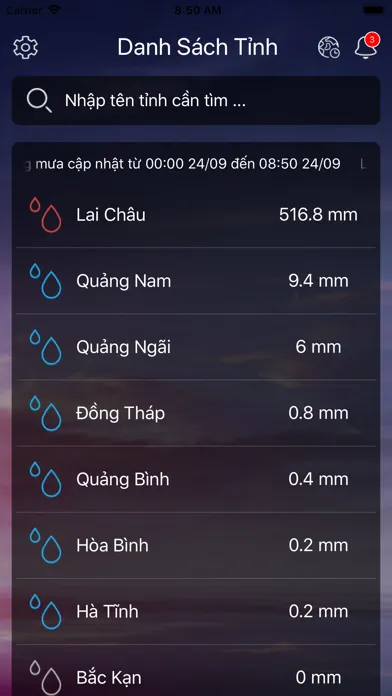 Tangkapan layar Weather Book