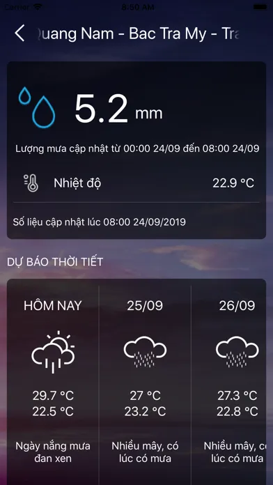 Tangkapan layar Weather Book