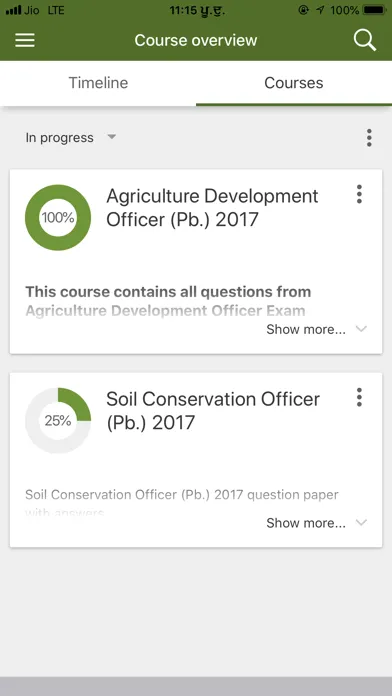 Capturas de tela do Agri Exams