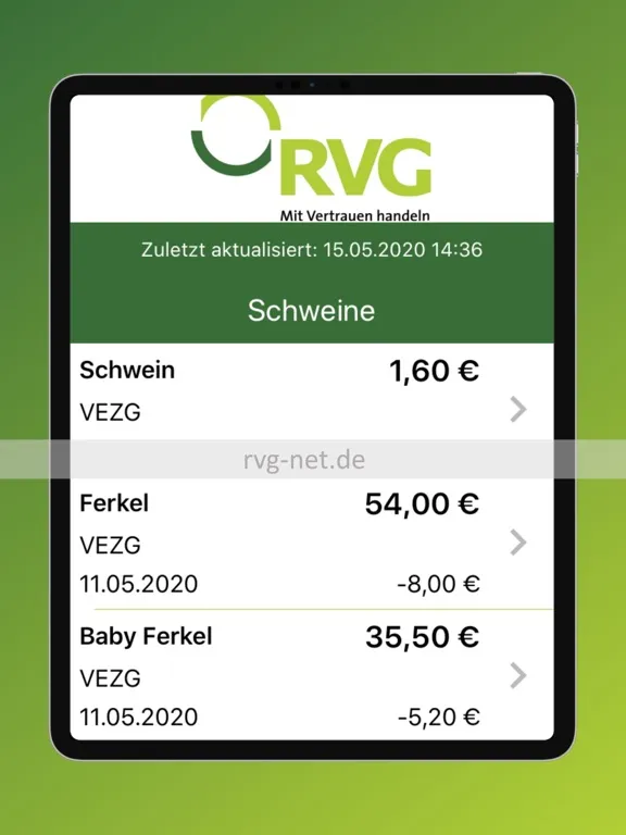 Captures d'écran de RVG Price information iPad 