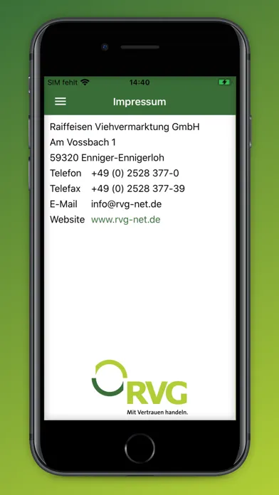 Captures d'écran de RVG Price information