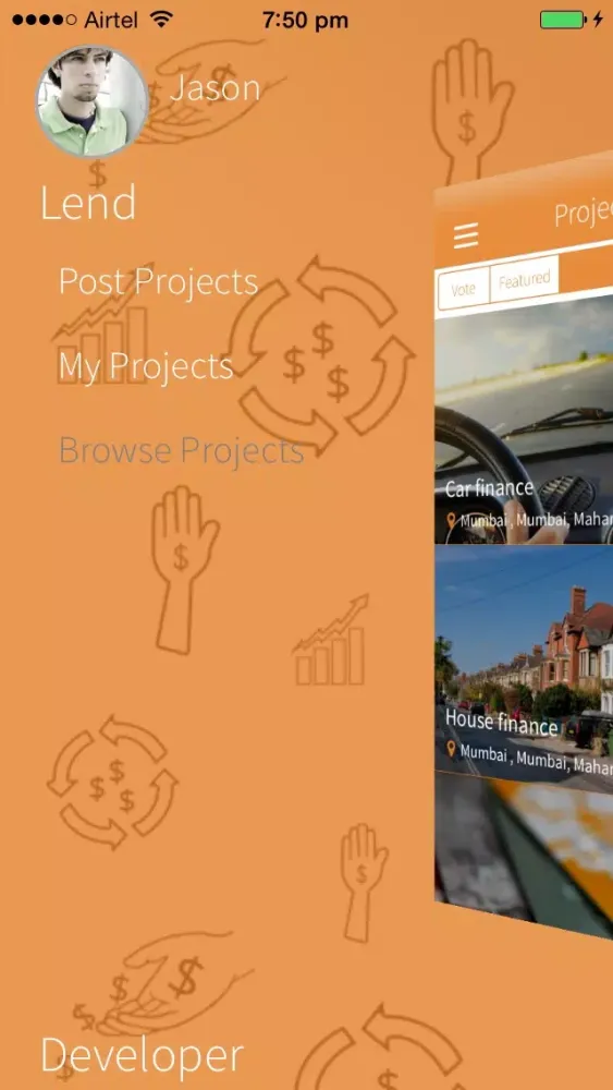 Lend Crowdfunding Screenshots