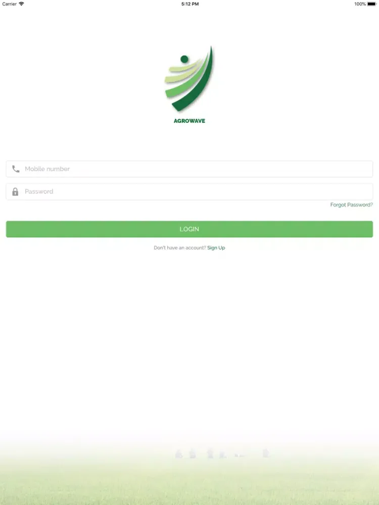 Tangkapan layar Farmer AgroWave iPad 