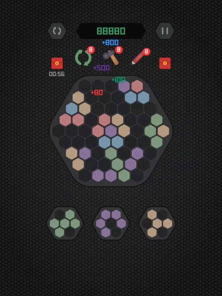 Pop Hexagon : Neon iPad  سکرین شاٹس