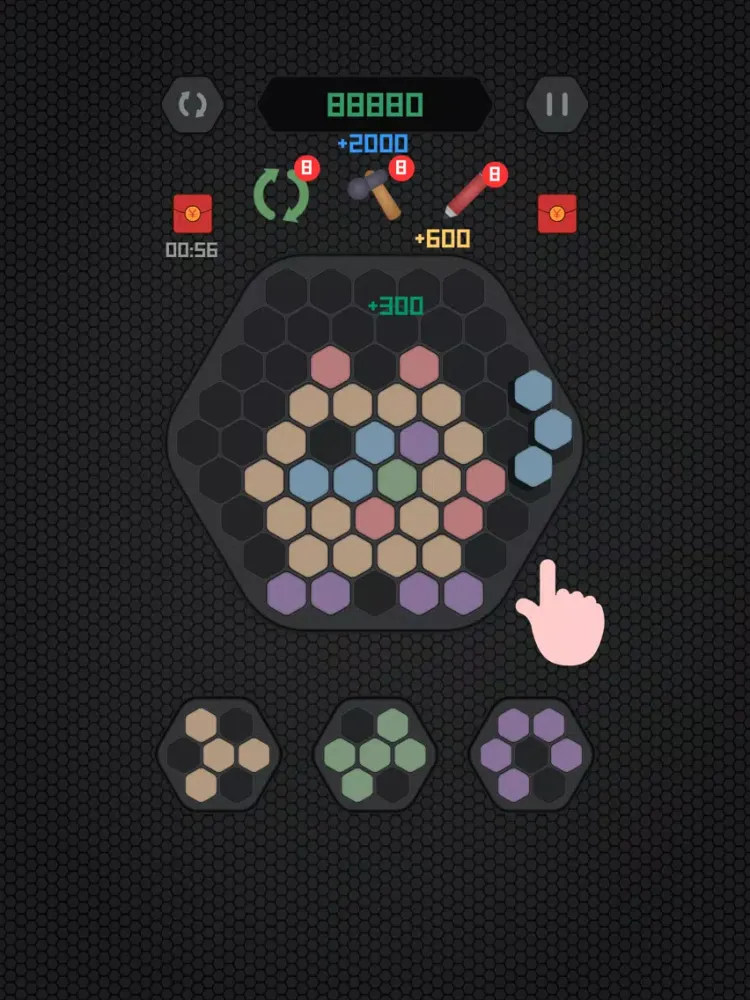 Pop Hexagon : Neon iPad  سکرین شاٹس
