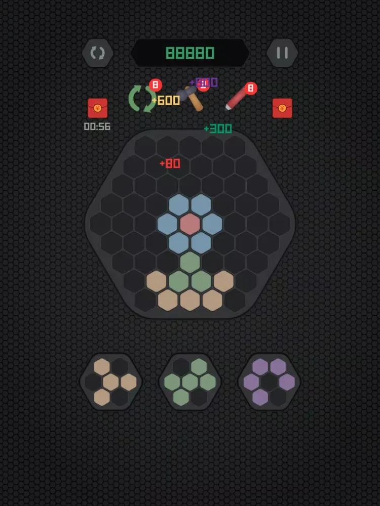 Pop Hexagon : Neon iPad  سکرین شاٹس