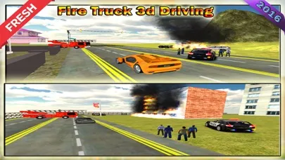 Capturas de tela do Fire Truck Driving 2016 Adventure – Real Firefighter Simulator with Emergency Parking and Fire Brigade Sirens