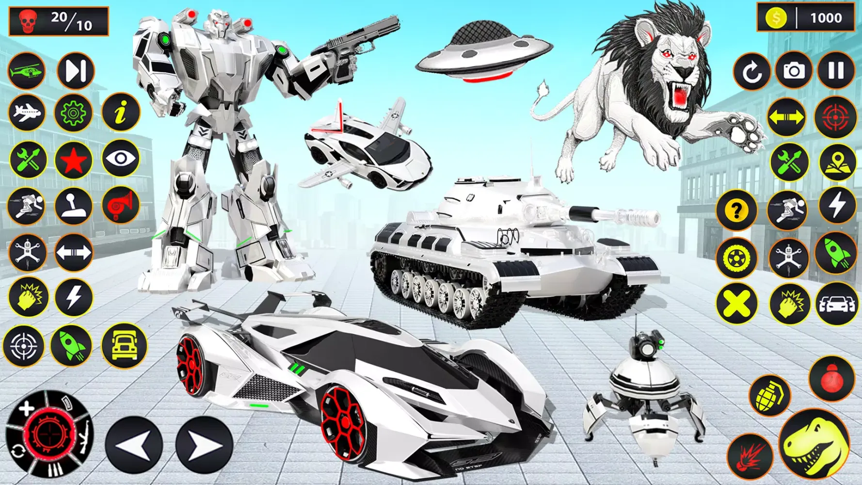 Tangkapan layar Muscle Car Robot Car Game