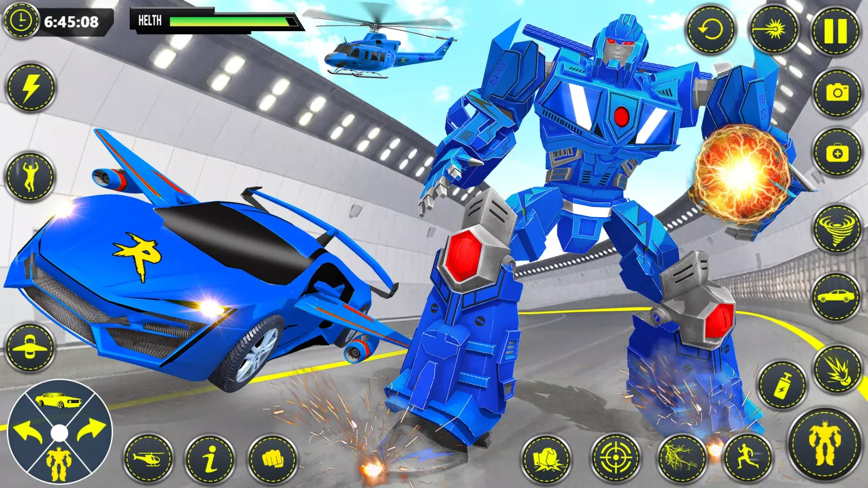 Tangkapan layar Muscle Car Robot Car Game
