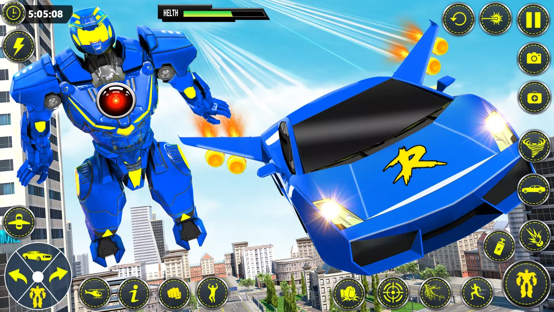 Tangkapan layar Muscle Car Robot Car Game