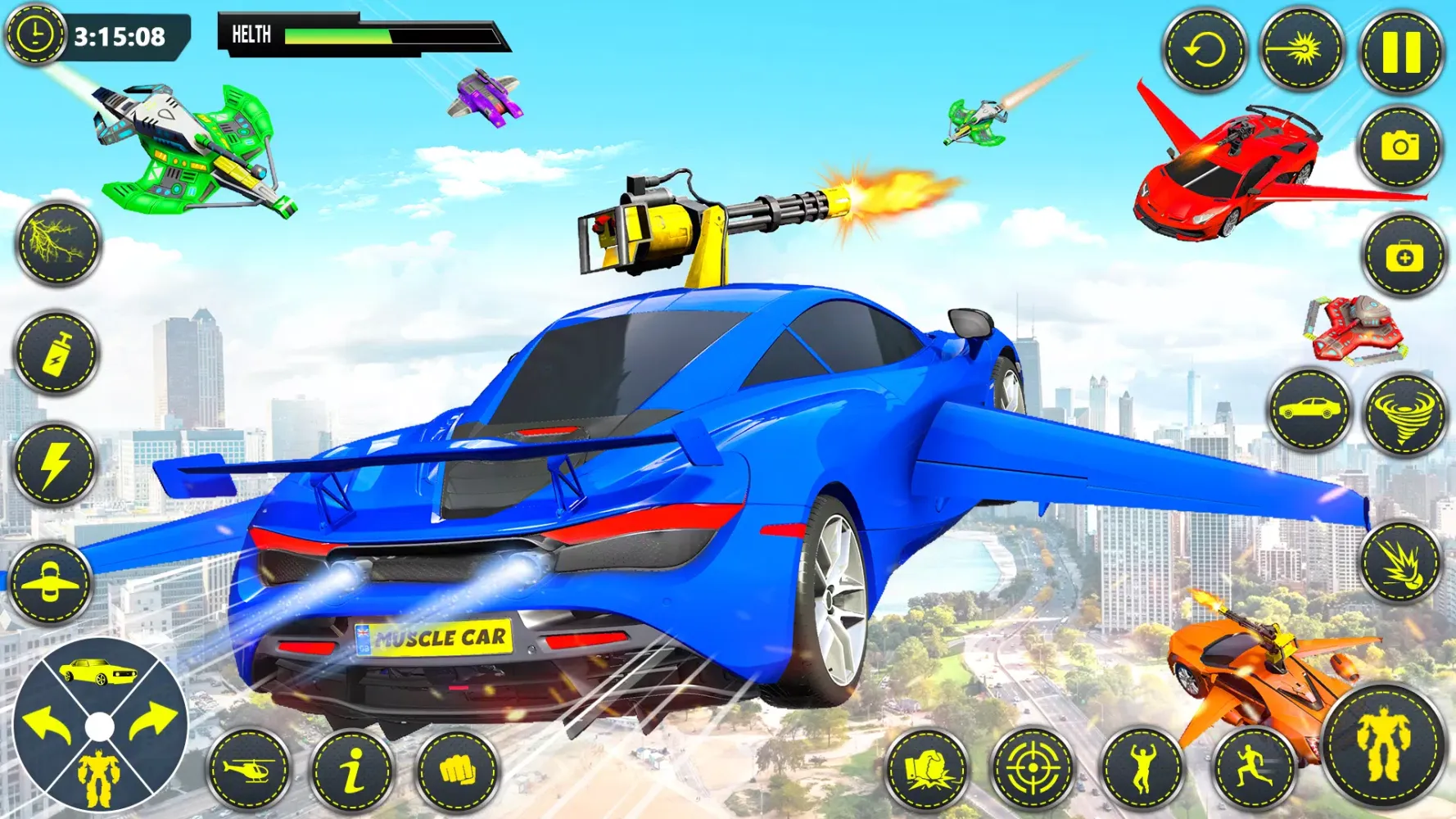 Tangkapan layar Muscle Car Robot Car Game