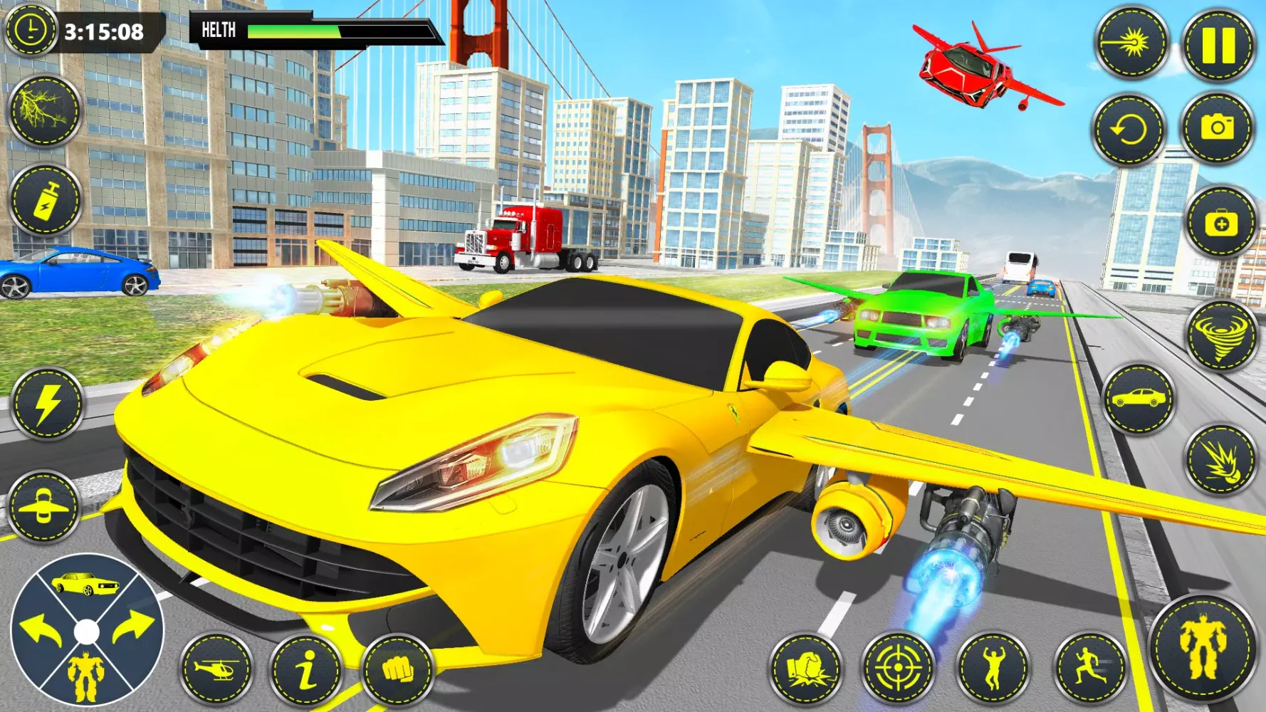 Tangkapan layar Muscle Car Robot Car Game