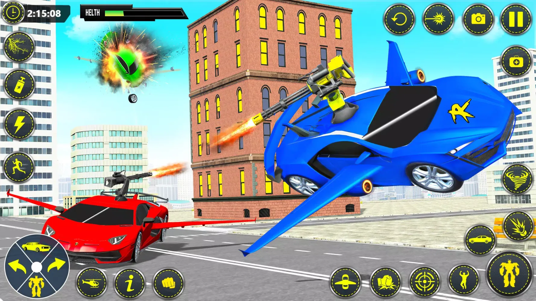 Tangkapan layar Muscle Car Robot Car Game