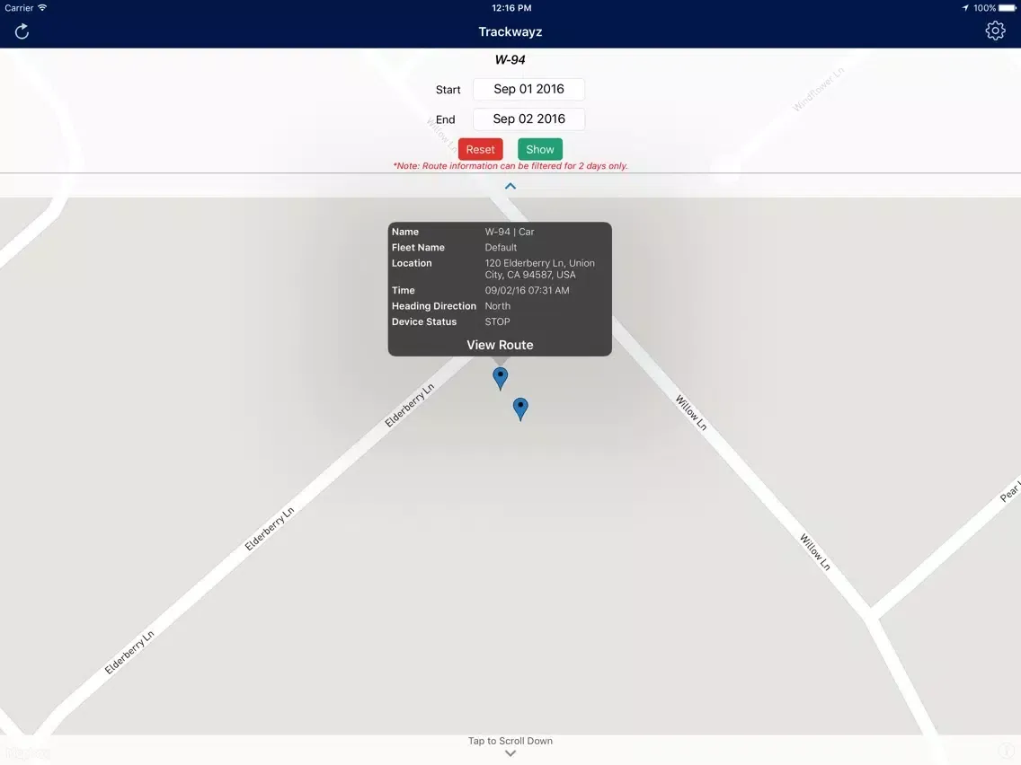 TrackWayz iPad  Ekran Görüntüleri