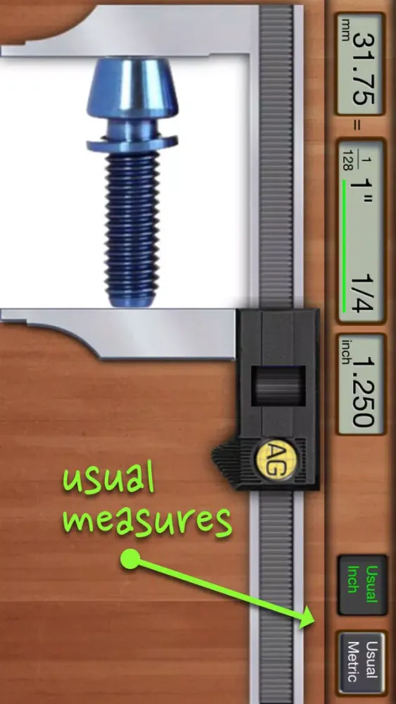 Скриншоты Fractional Caliper, inch ruler