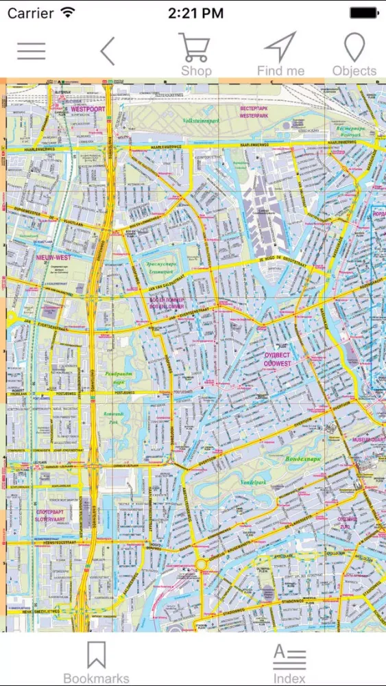 Amsterdam and suburbs. Tourist and road map. Screenshots