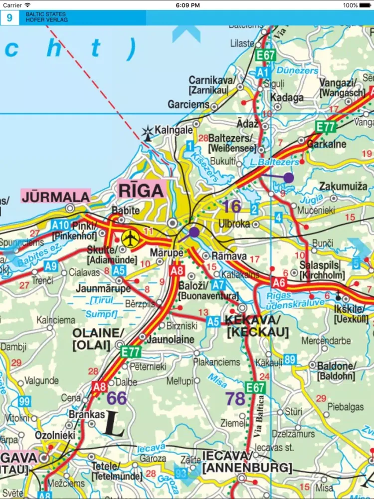 Baltics. Road map. iPad  Screenshots