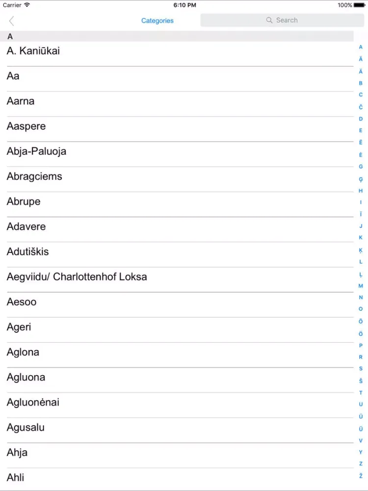 Baltics. Road map. iPad  Screenshots