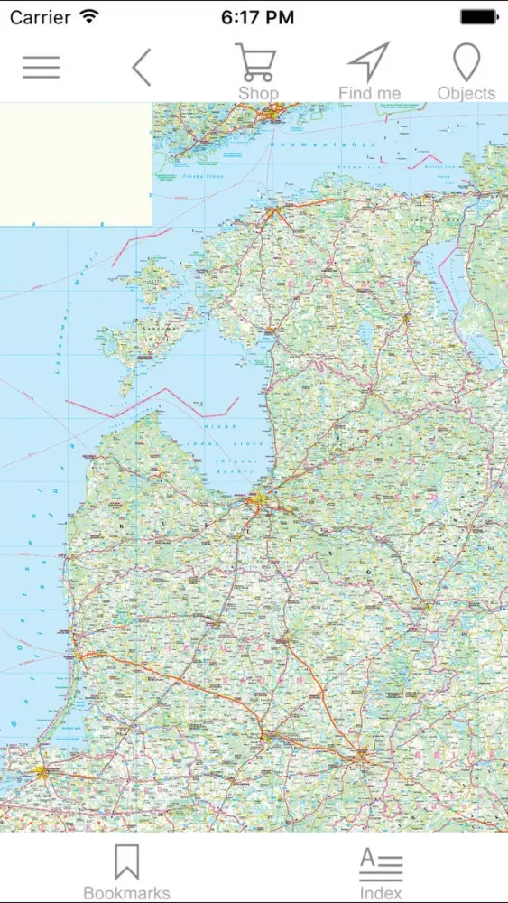 Baltics. Road map. Screenshots