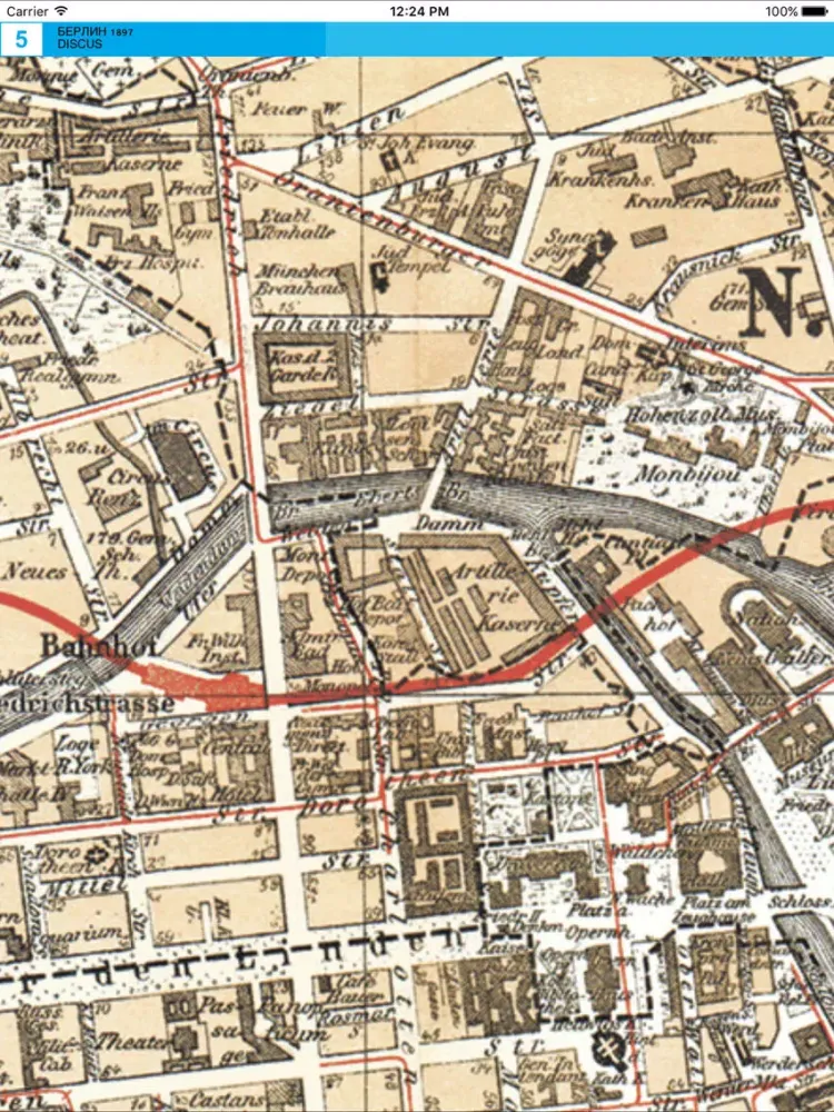 Capturas de pantalla de Berlin 1897. Historical Map. iPad 