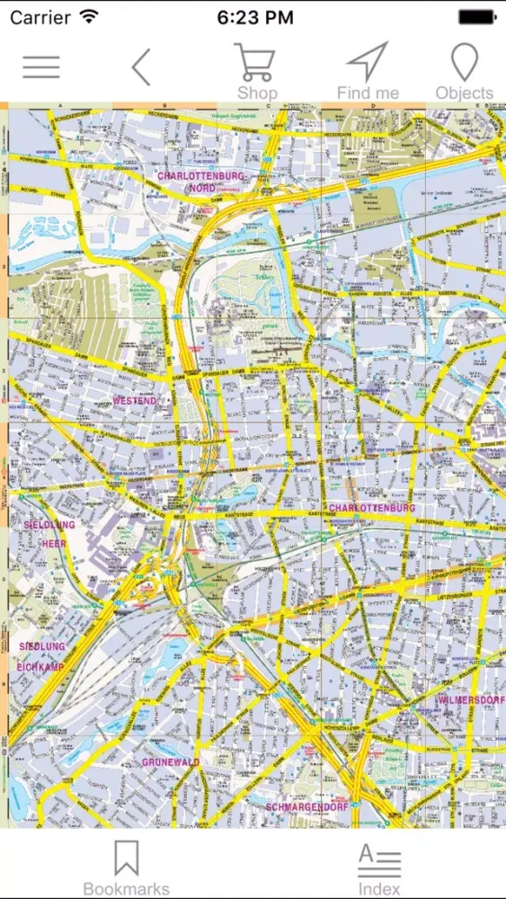Berlin and Potsdam. Road and tourist map স্ক্রিনশট