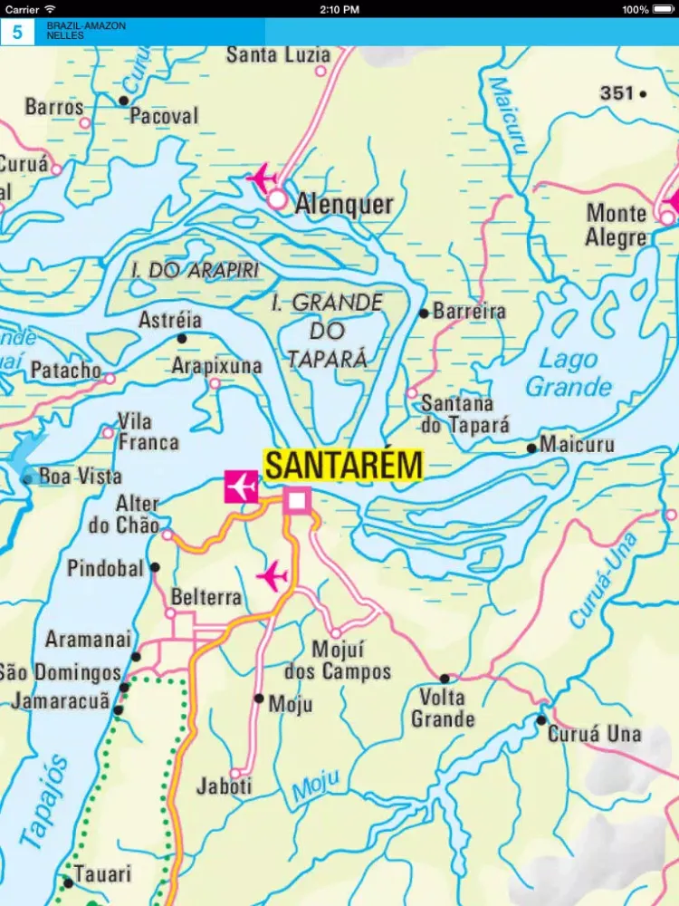 Brazil (Amazon). Tourist map. iPad  Ekran Görüntüleri