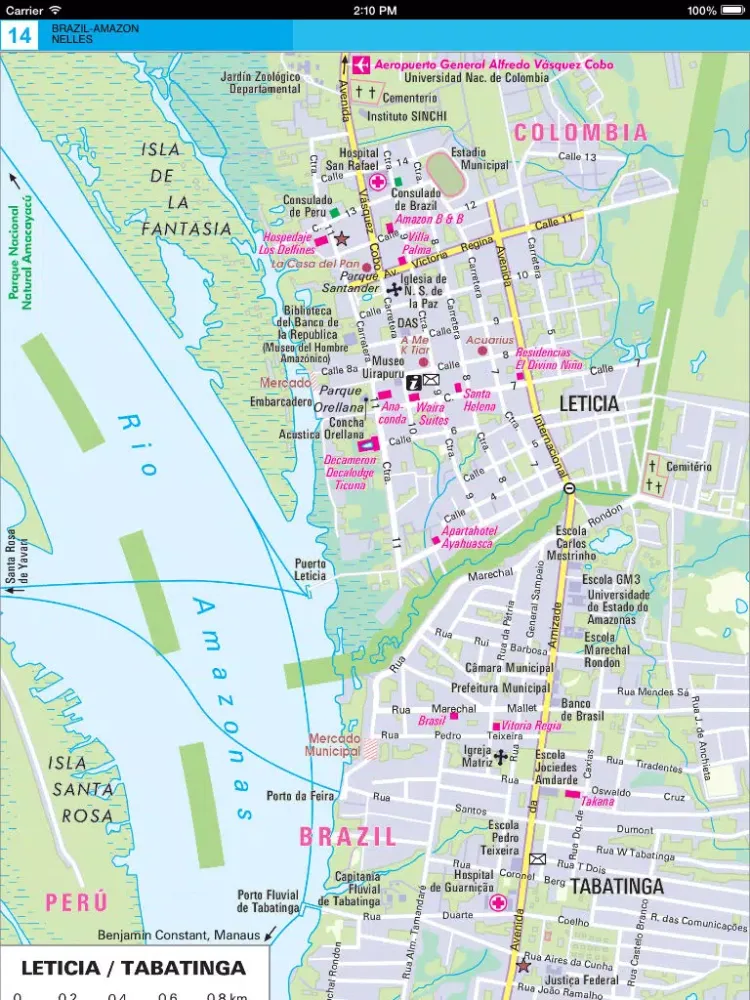 Brazil (Amazon). Tourist map. iPad  Ekran Görüntüleri