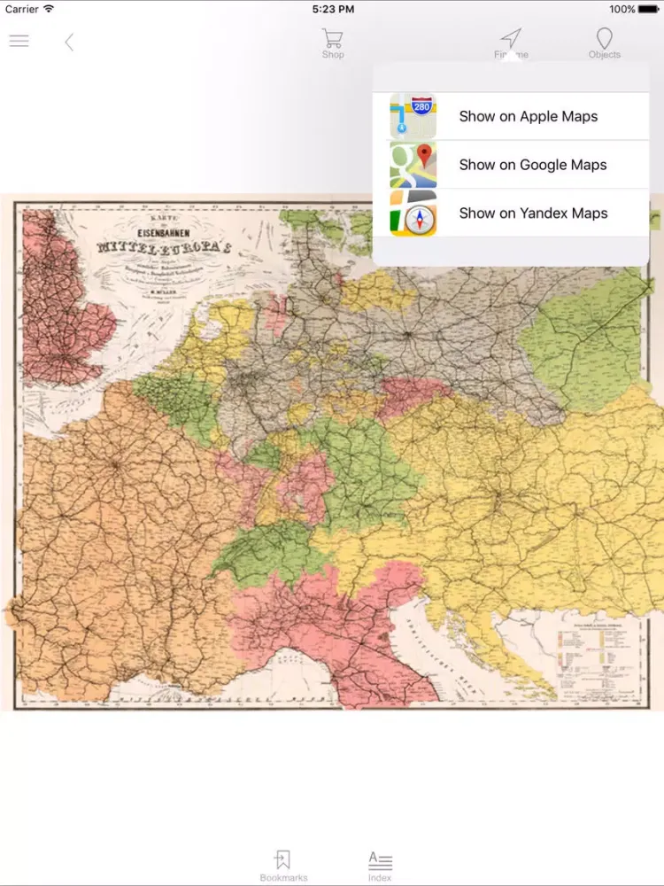 ภาพหน้าจอของ Central Europe (1884). Historical map. iPad 