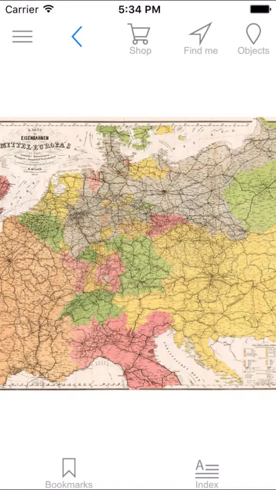 ภาพหน้าจอของ Central Europe (1884). Historical map.