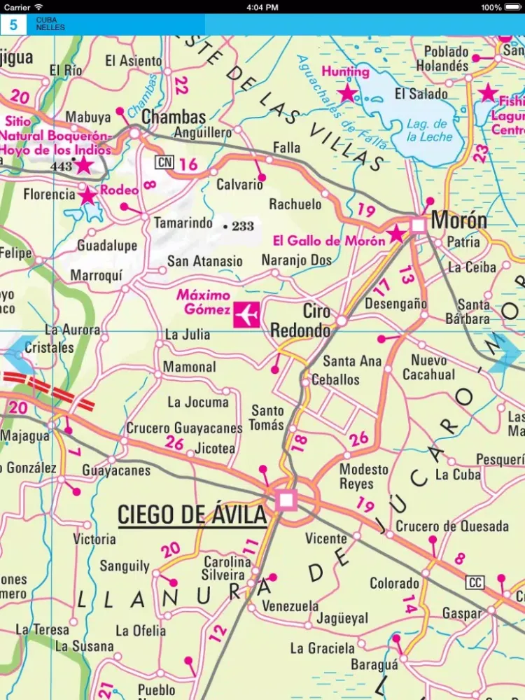 Tangkapan layar Cuba. Tourist map iPad 