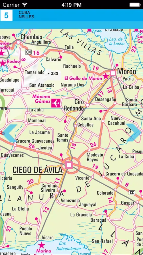 Tangkapan layar Cuba. Tourist map