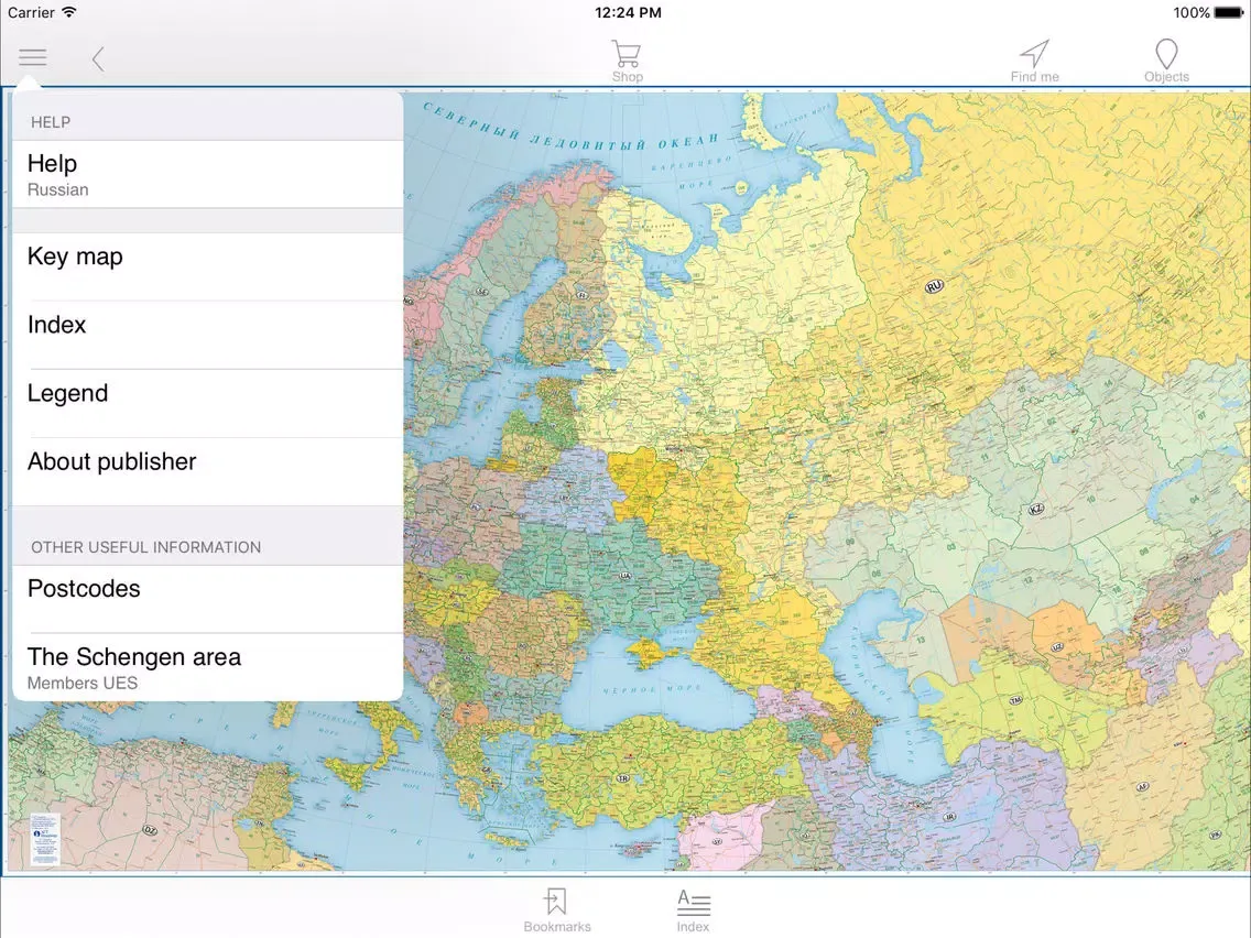 Capturas de tela do Europe. Postcodes iPad 