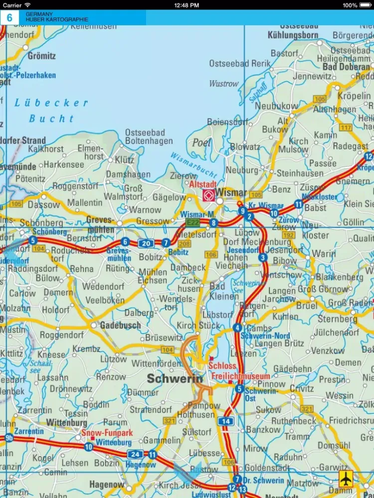 Germany. Road map iPad  Screenshots