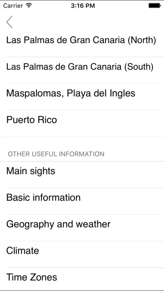 Gran Canaria. Road map.應用截圖